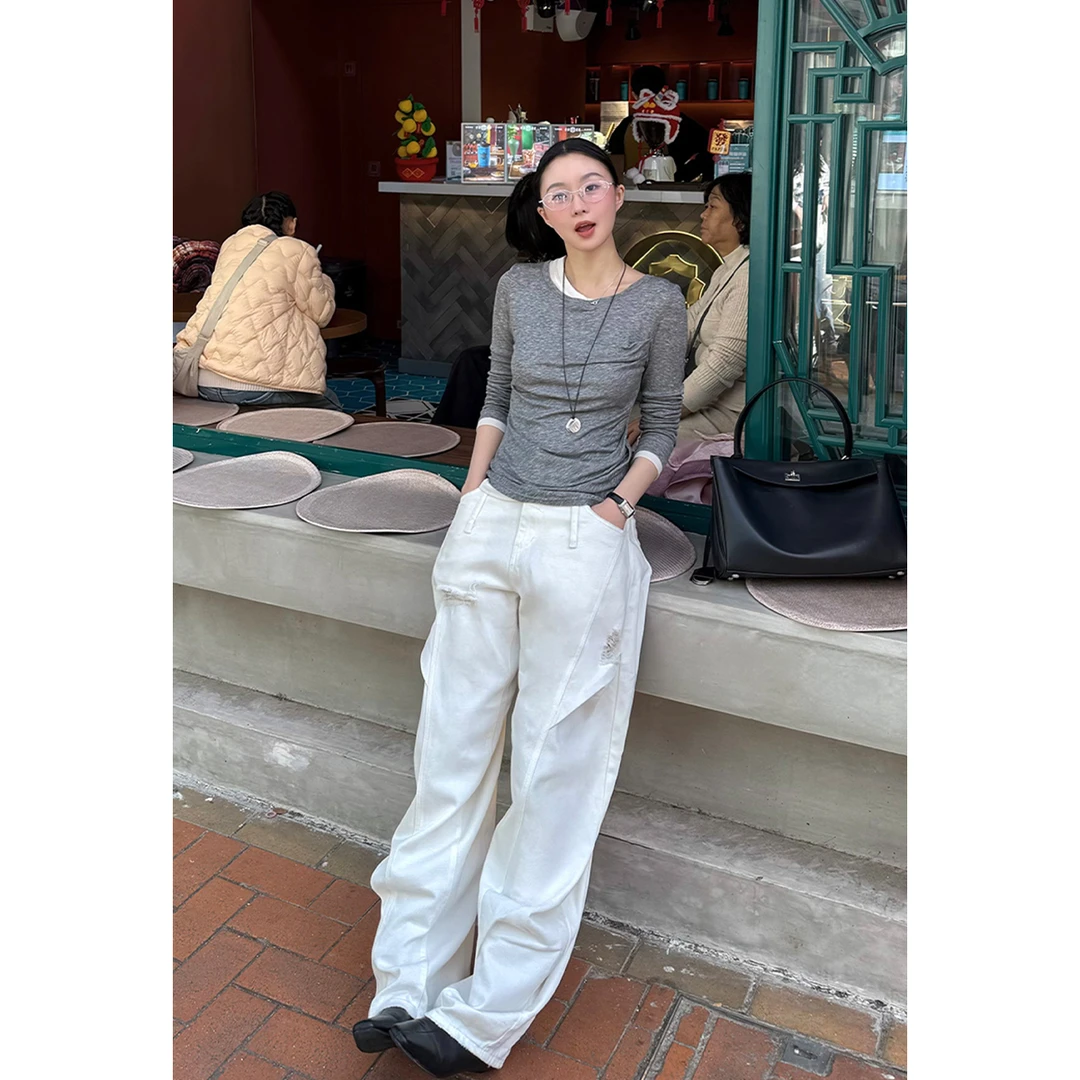 SENSEAWEEK设计师品牌水洗破洞气球牛仔裤DSC买手店BY5S33016