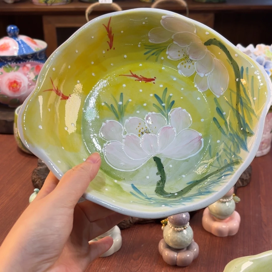 景德镇手绘高温釉下彩陶瓷茶具