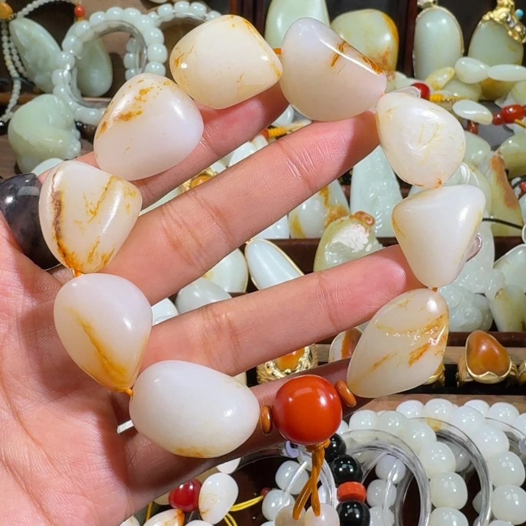 和田玉未镶嵌手链