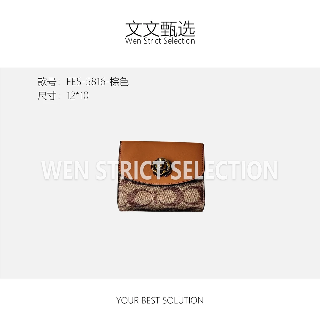 【文文甄选】FES-5816-棕色 轻奢时尚百搭新款女包