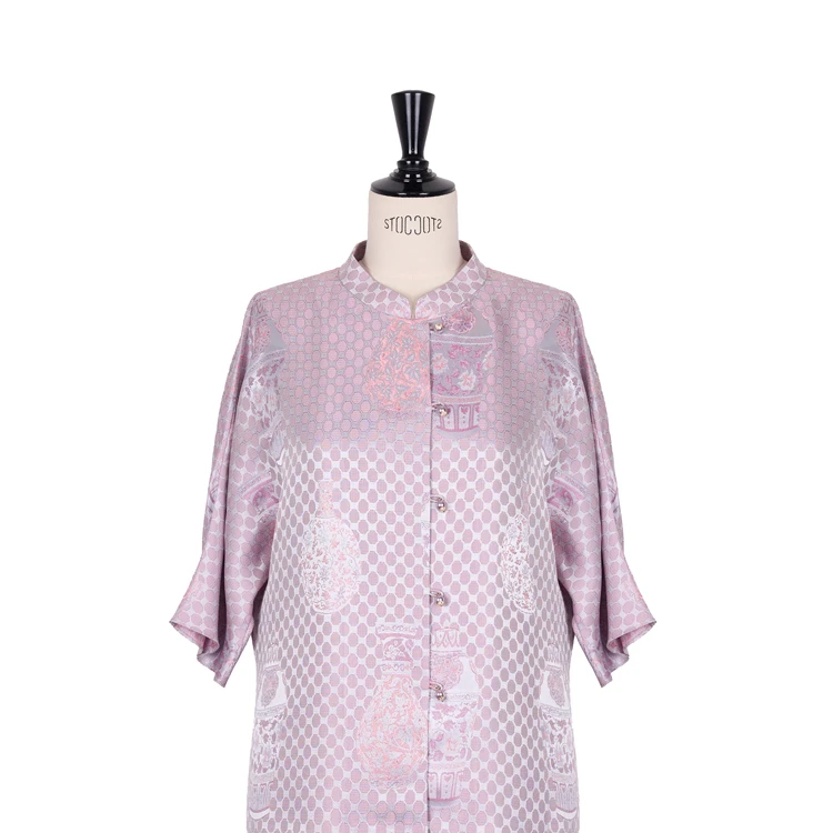 【懿彩宝瓶花】异色罗高奢国风立领上衣开衫CD2167915