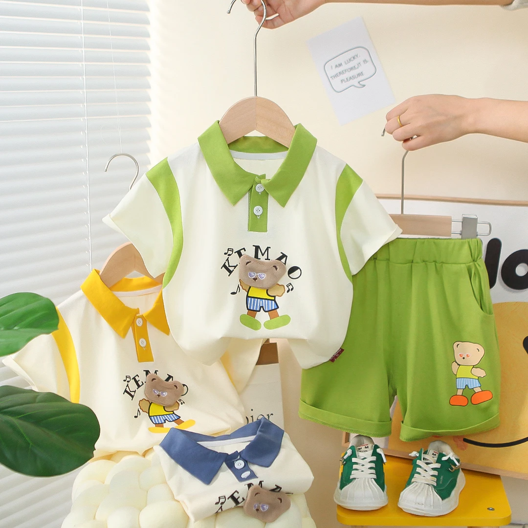 男童夏装网红套装2025新款洋气宝宝夏天衣服帅气小儿童短袖两件套