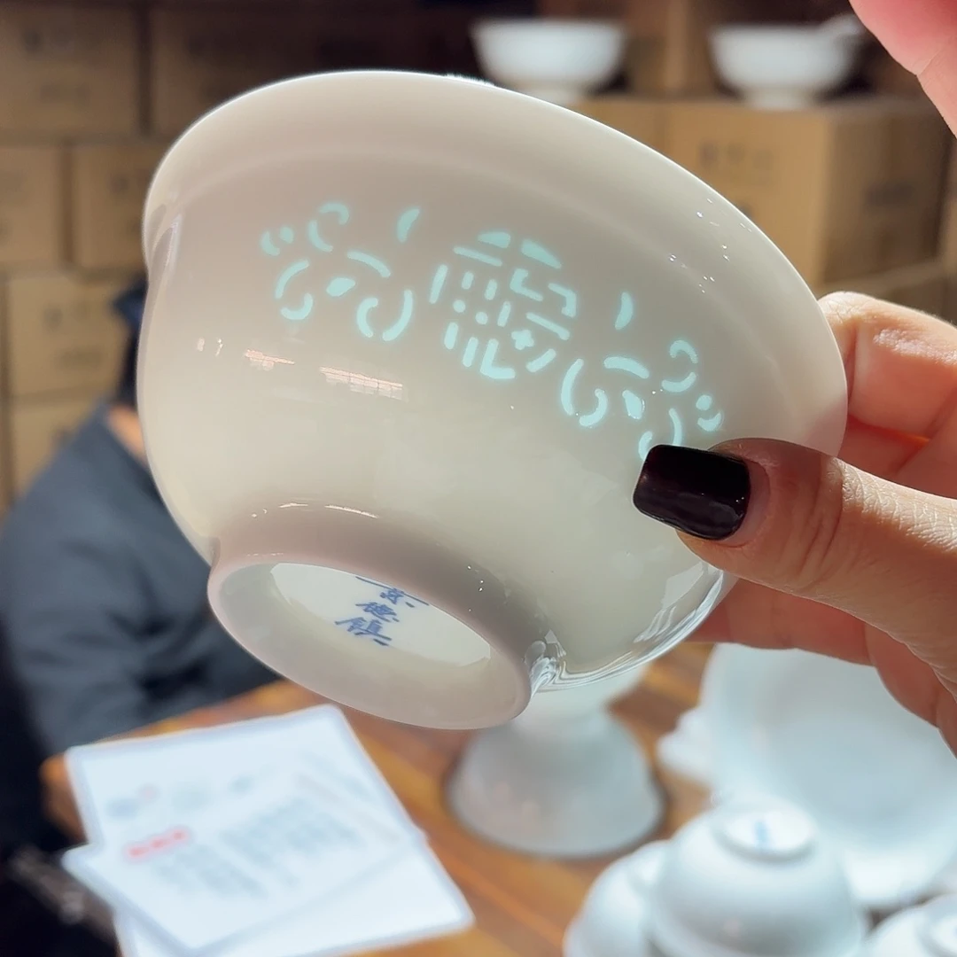 白瓷景德镇米饭碗青福两个好的