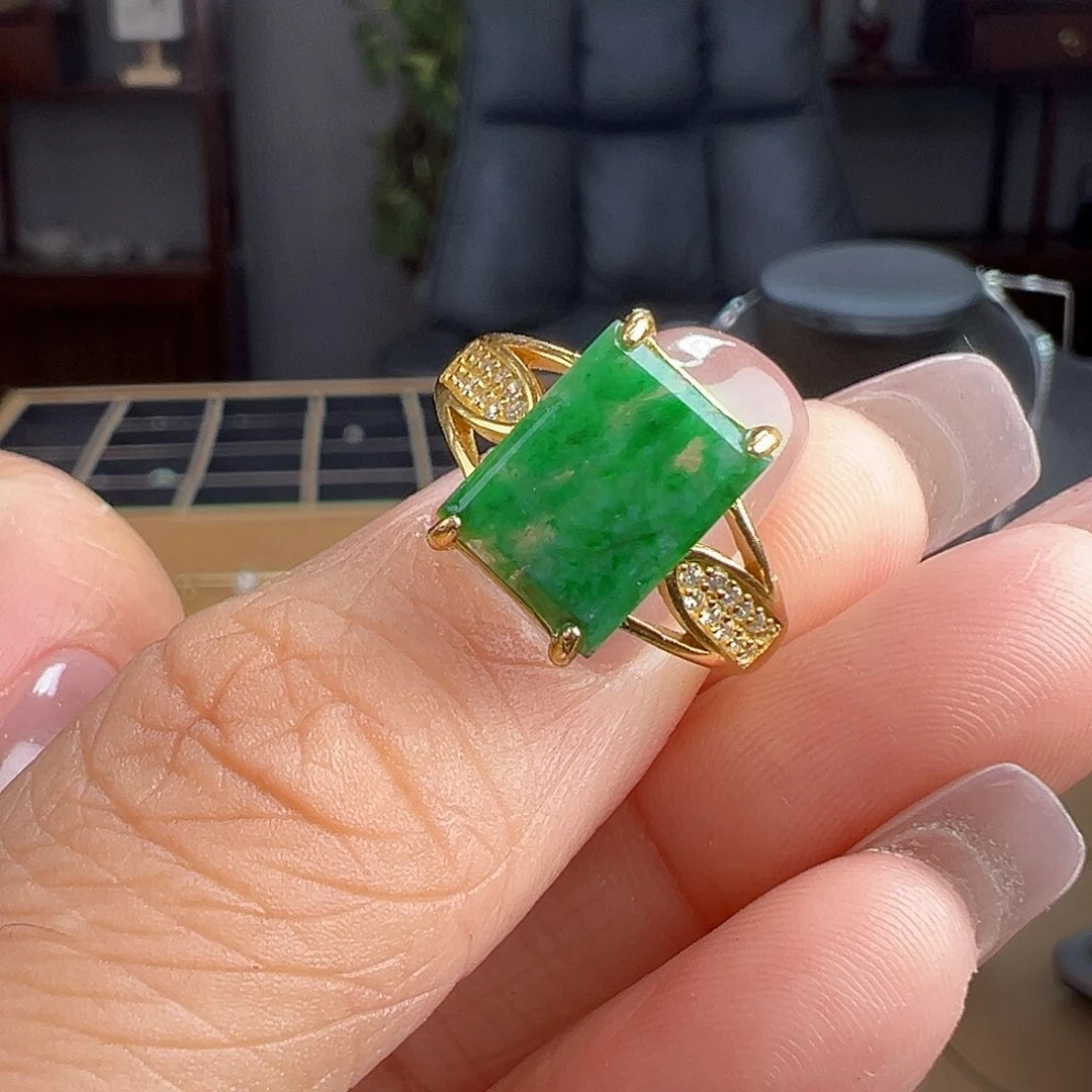 翡翠戒指银S925镶嵌戒指27