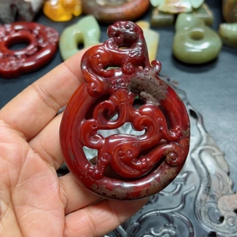 吊坠白玉菩提把件