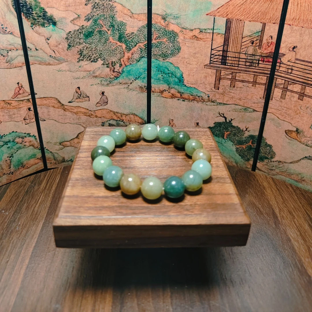 W和田玉多宝圆珠手串（卡12）0315