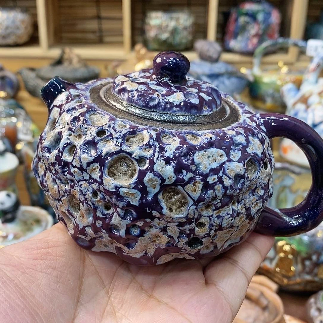 粗陶志野柴烧茶器