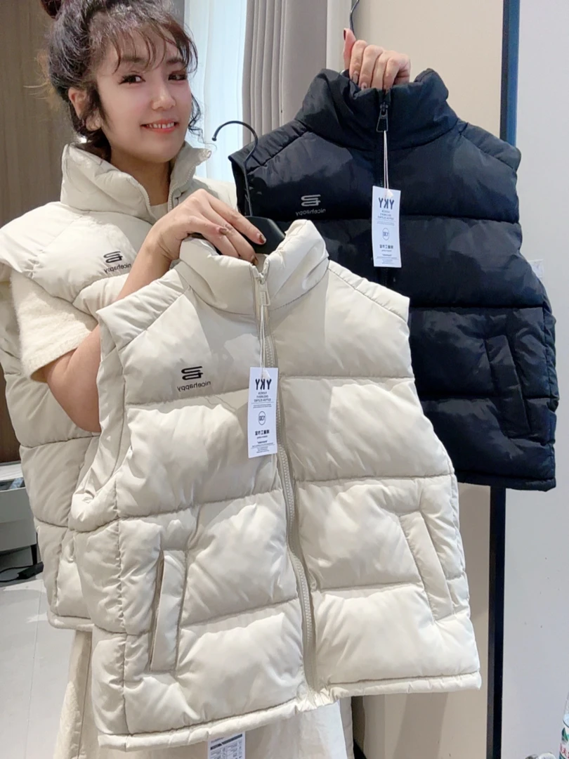 新款秋冬2025儿童立领马甲外套中大童学生保暖棉背心休闲坎肩