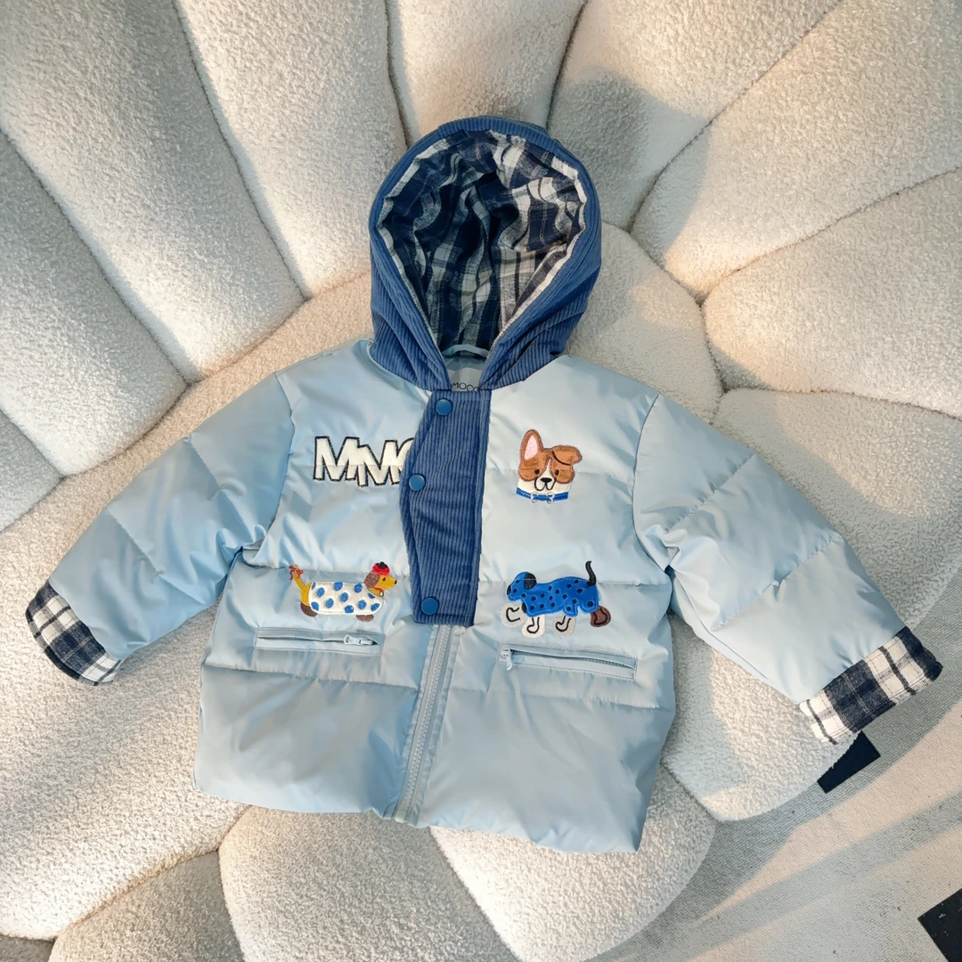 MOMOCO童装冬季儿童卡通刺绣90鸭绒羽绒服75480102007