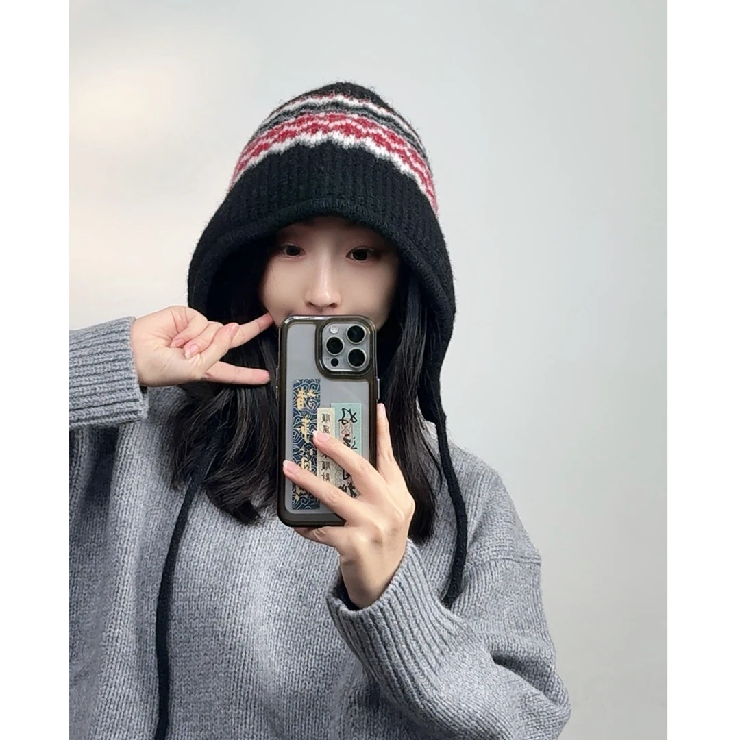 可调节头围提花帽2025年秋冬季新款女士时尚帽子宽松大头围韩版潮