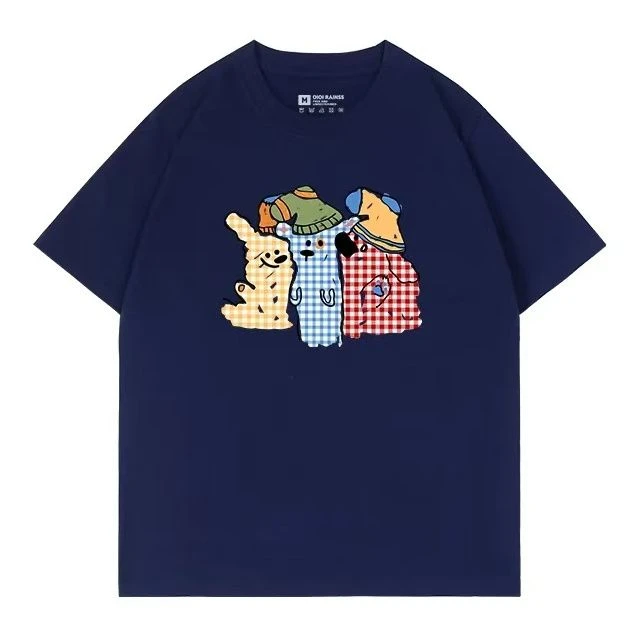 千梦彤纯棉短袖女t恤夏正肩2025新款爆款宽松半袖美式打底衫上衣