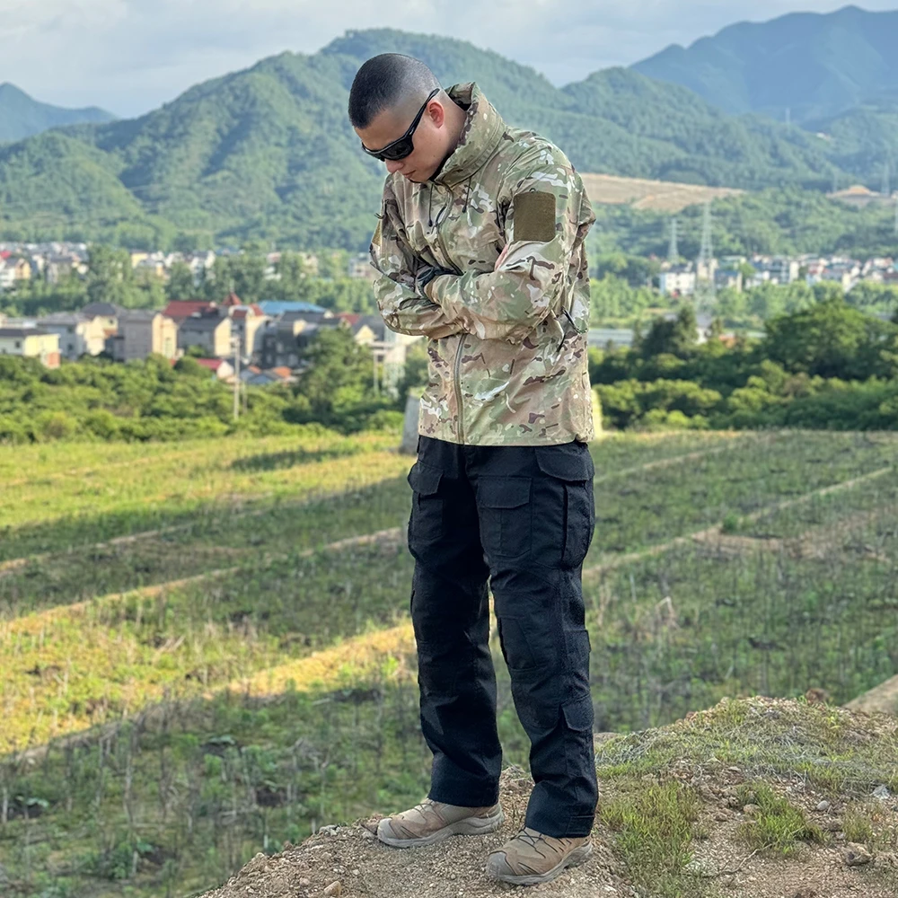 【Second team-江队副】G3版型全黑色（橘皮拼接）工装户外长裤战术裤