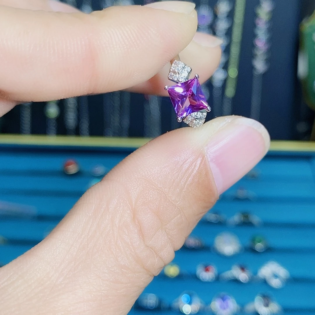 紫晶珠宝半成品银S925镶嵌