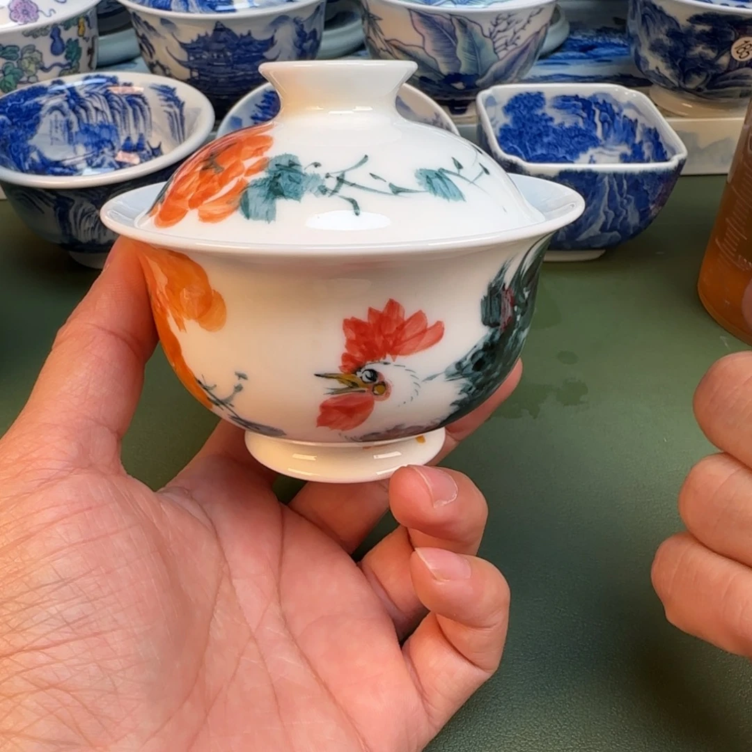 纯手工纯手绘茶具石头60