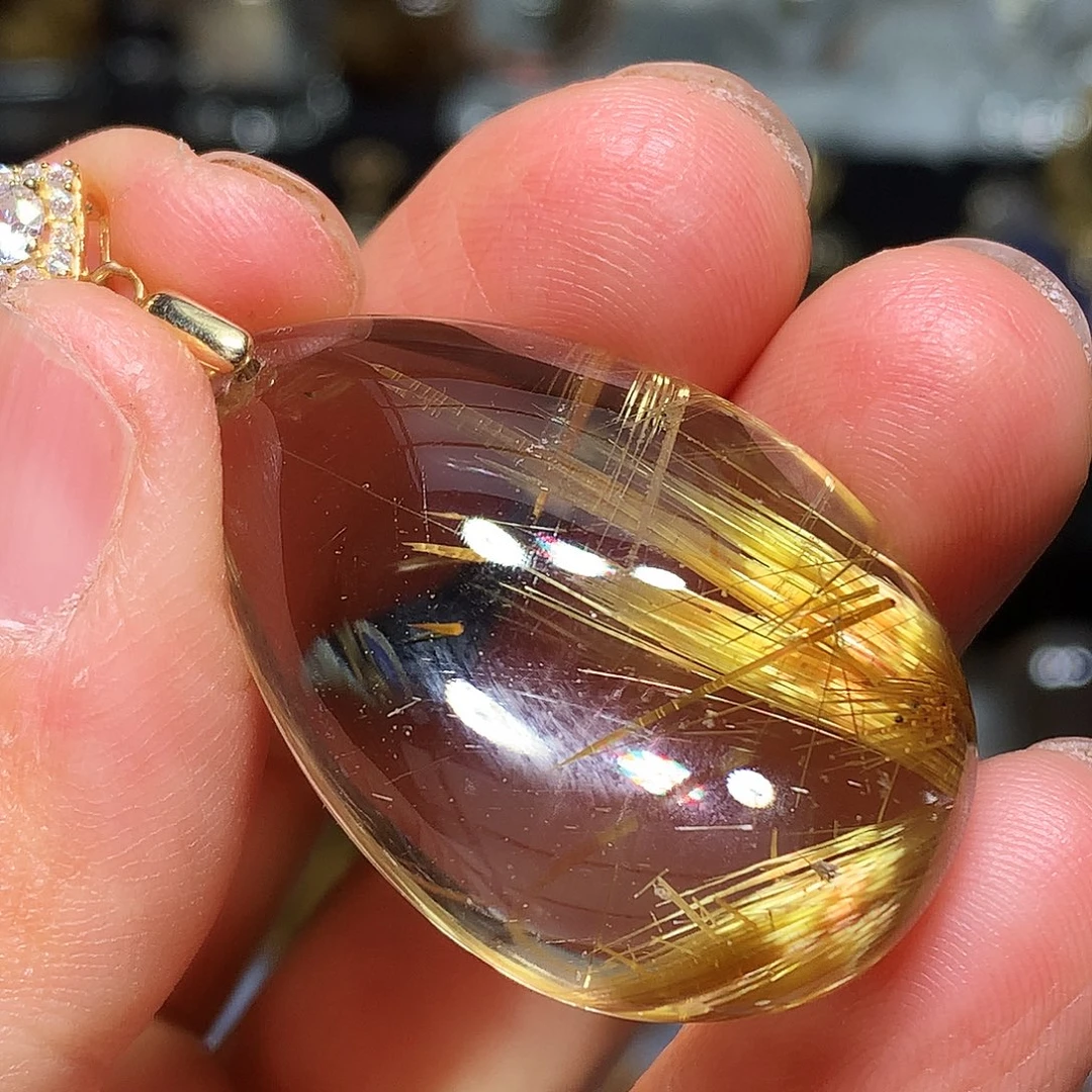 水晶珠宝半成品银S925镀金镶嵌定制款