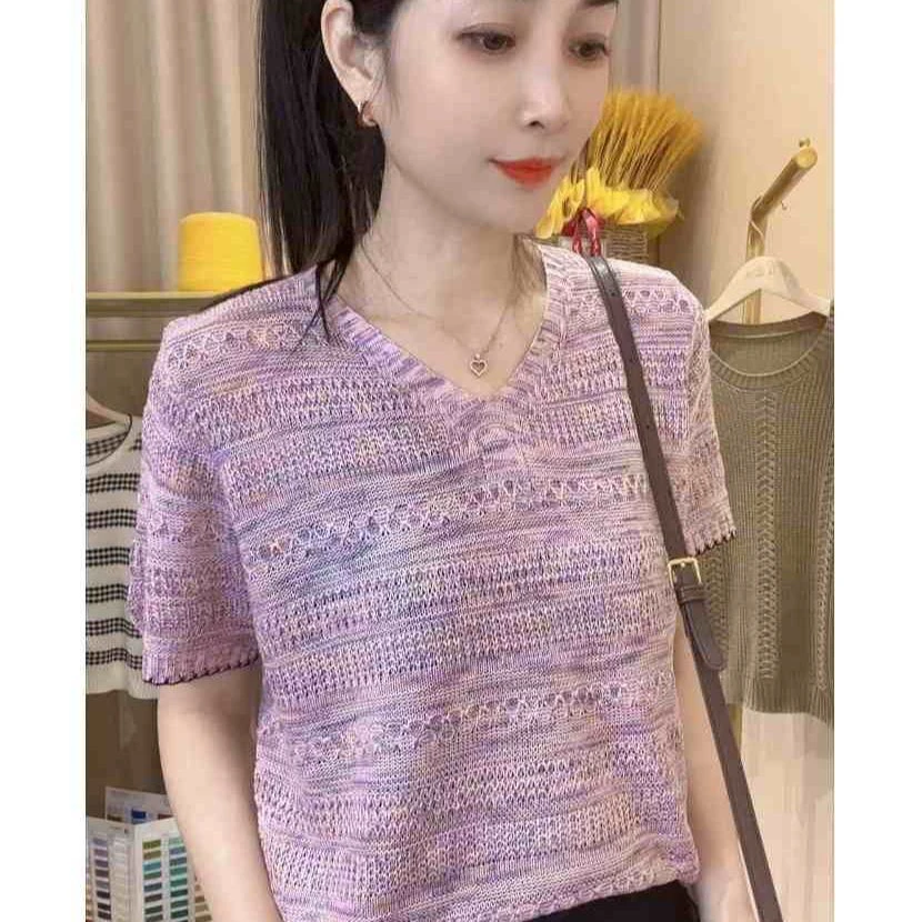 针织衫幻彩2025夏季新款慵懒风毛衣显瘦宽松百搭上衣服