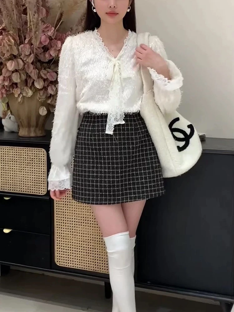 流苏新年系带衬衫女款时尚减龄洋气上衣显瘦029