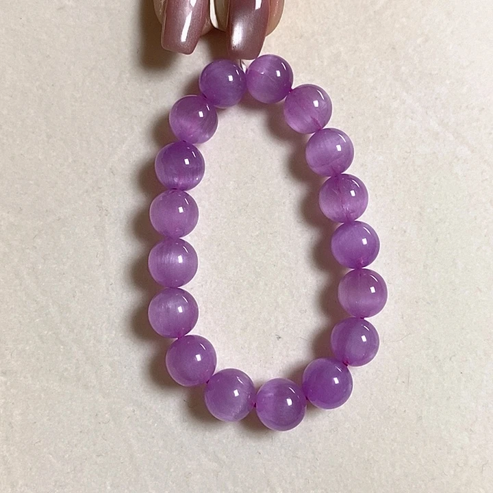 未镶嵌锂辉石紫锂辉高冰收藏级顶配手串10+