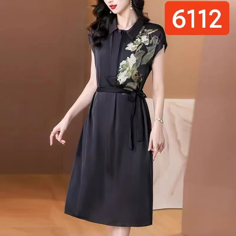 6112-37【栀子花】新款女士连衣裙