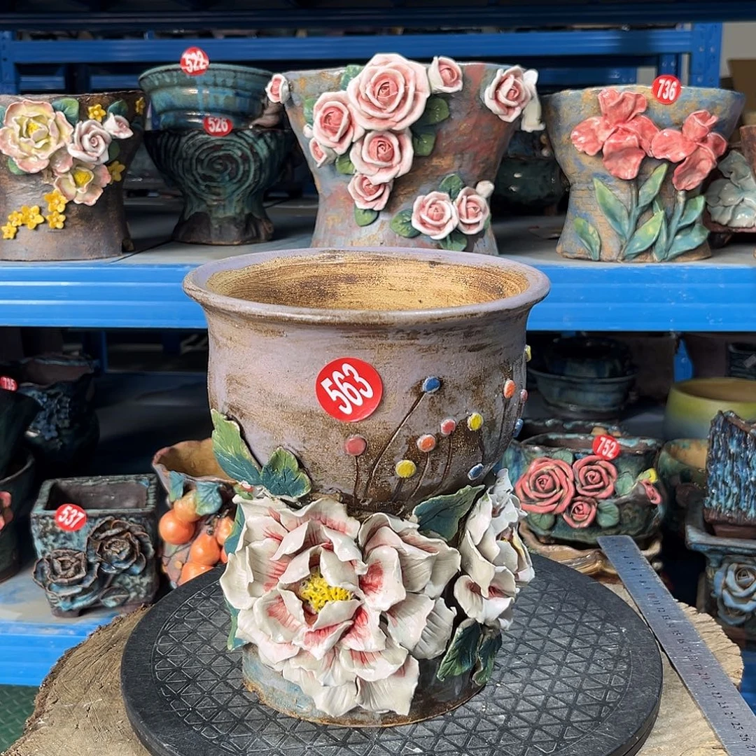 微瑕563 号陶然花器手工花盆