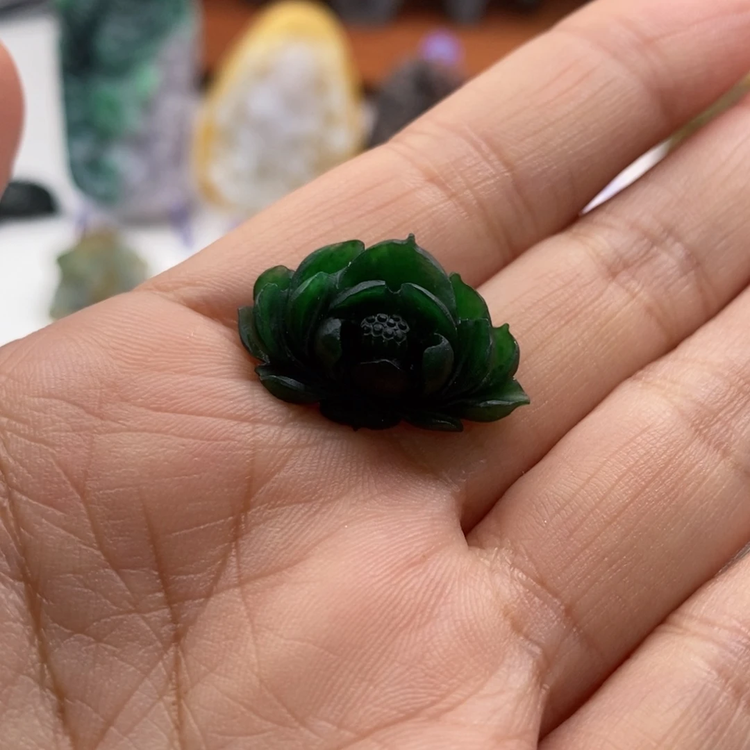 定制翡翠未镶嵌天然缅甸A货翡翠花