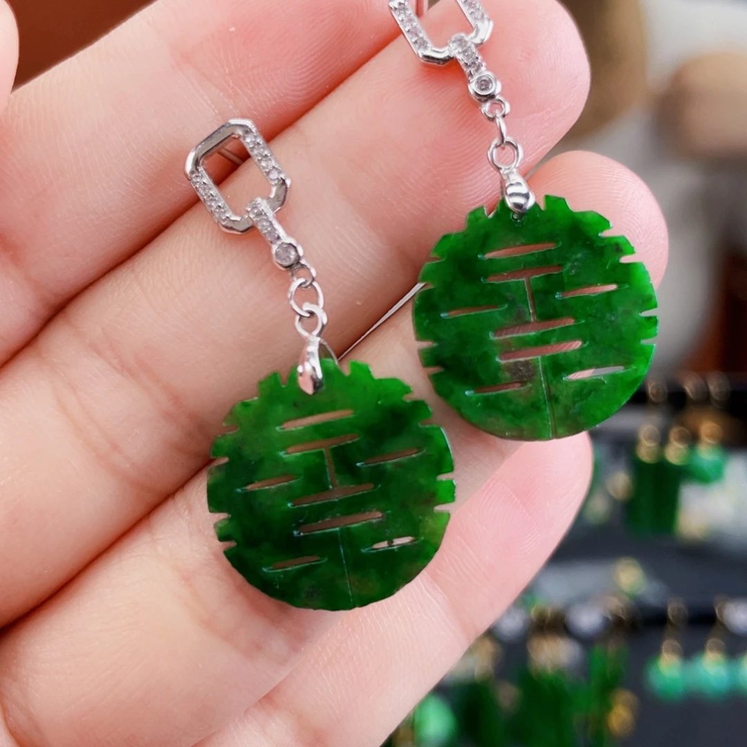 未镶嵌翡翠耳饰饰品