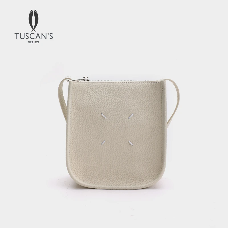 TUSCAN'S简约女士通勤百搭单肩包真皮牛皮斜挎包时代双鱼