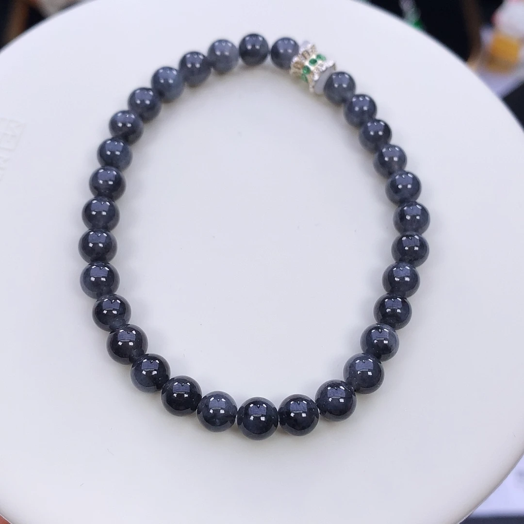 翡翠未镶嵌挂件天然缅甸翡翠Ａ货手串卡5.8mm