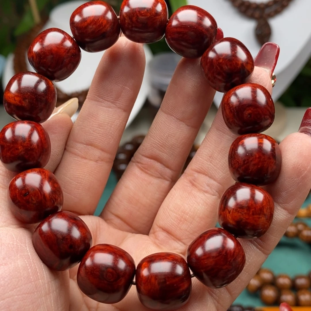 檀香紫檀（小叶紫檀）手串/手链印度小叶紫檀1.5老型满留疤