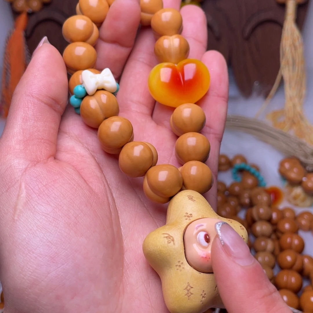 幸***果吊坠猴头核桃15手工柯基屁桃手持