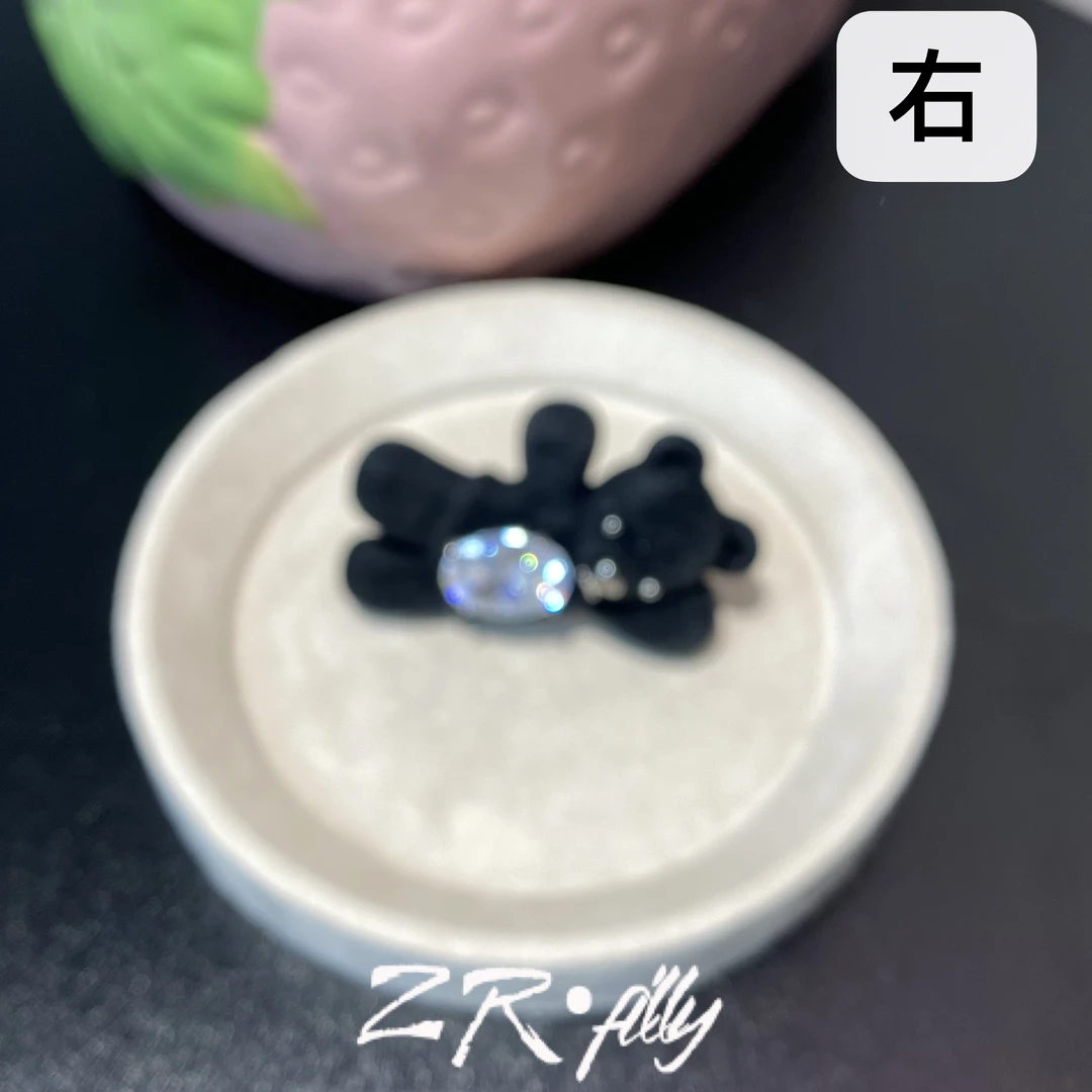 个性百搭黑熊发夹右6721