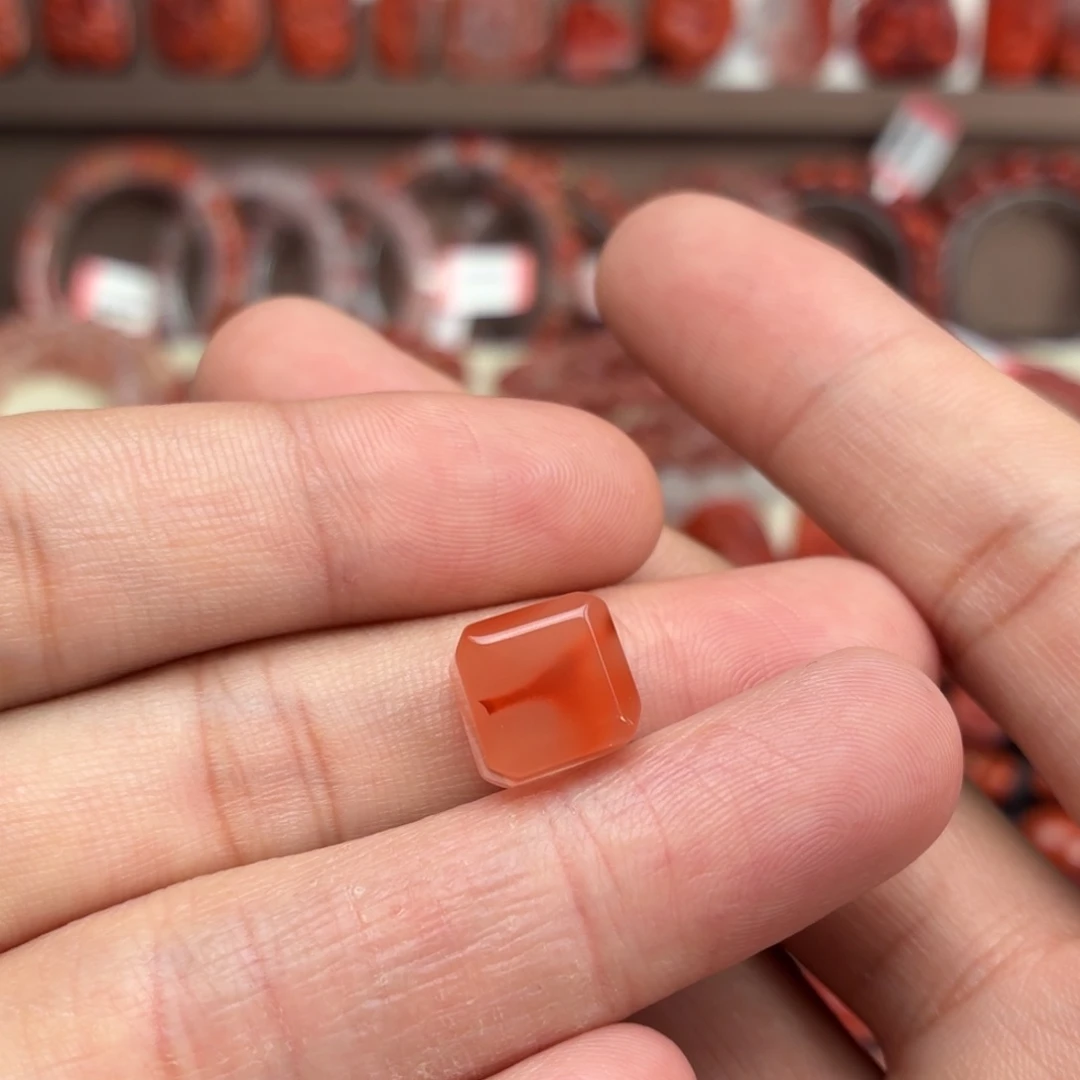 南红玛瑙未镶嵌颈饰方糖10+