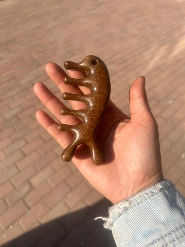 金丝檀海马按摩梳