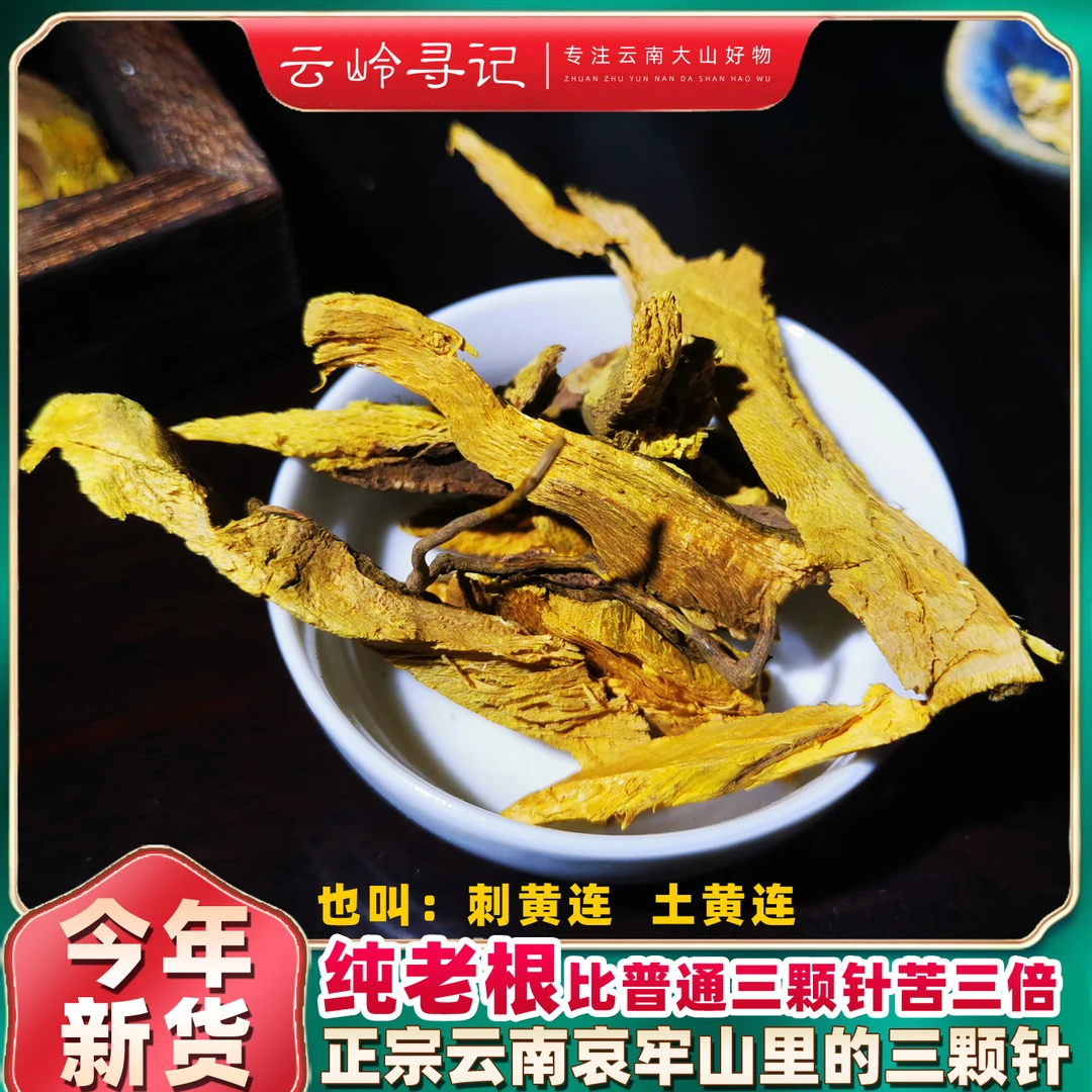 云南三颗针 精选刺黄连 中药材小柏刺土黄连片铜钢针刺