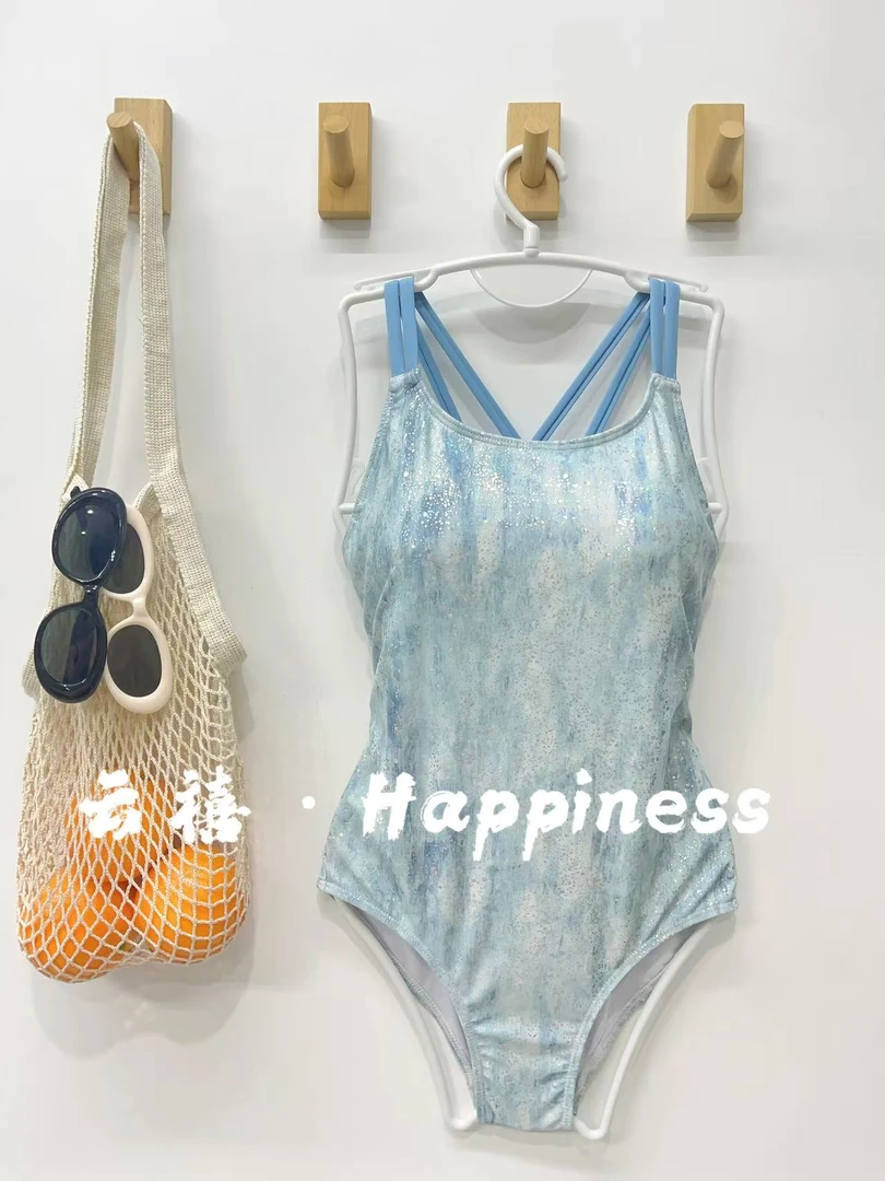 『闪耀薄绿』新款专业高级感竞速泳衣女游泳馆专用三角竞速泳衣