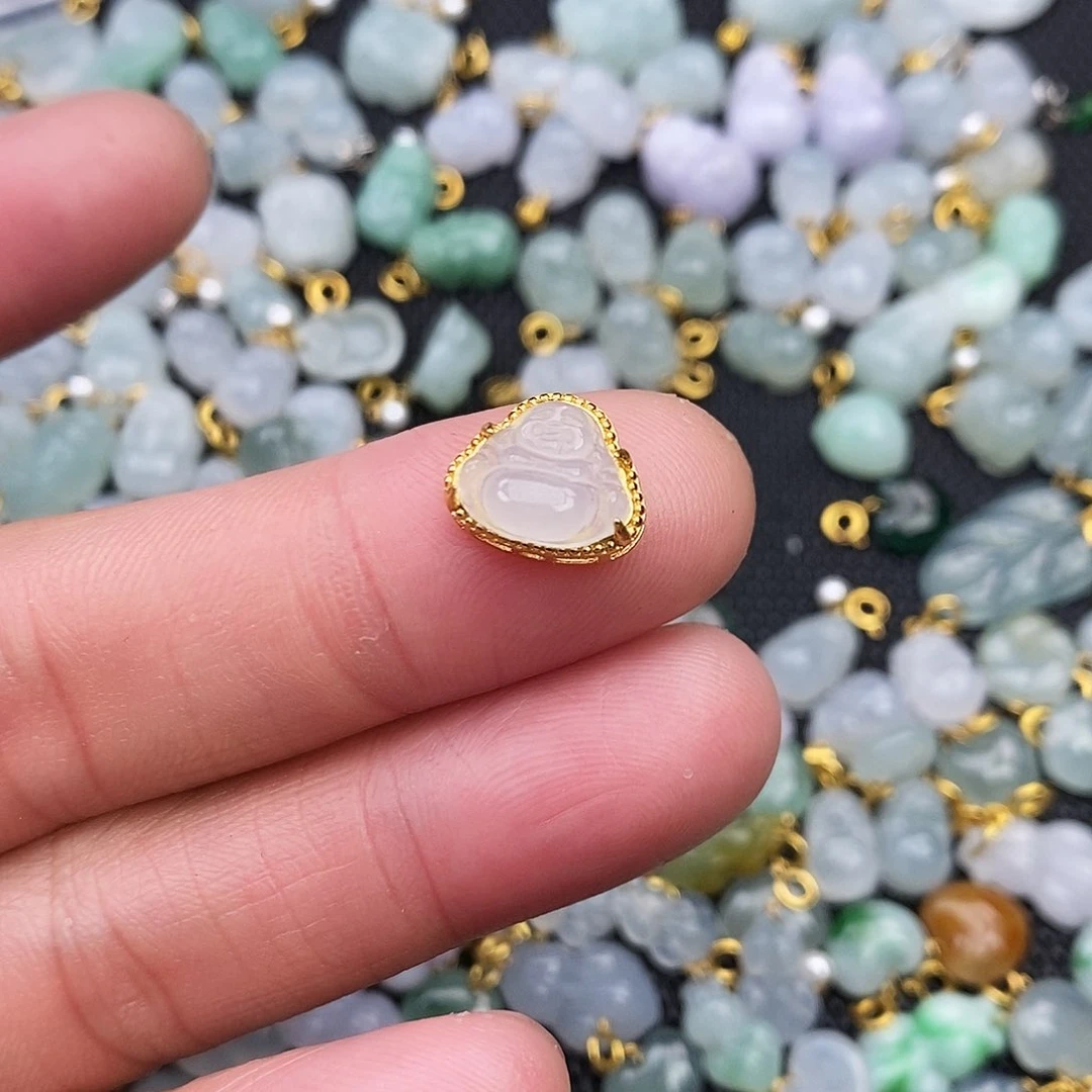 翡翠颈饰银S925镶嵌佛公