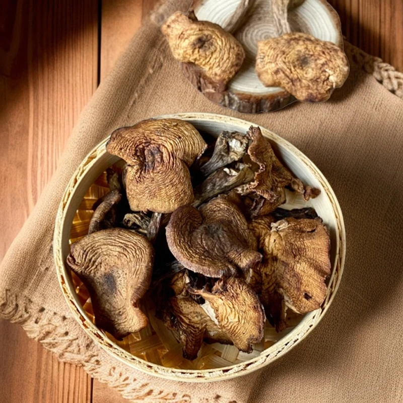 当年新采摘长白山野生榛蘑产地阳光晾晒干货蘑菇菌味道鲜美250克山货