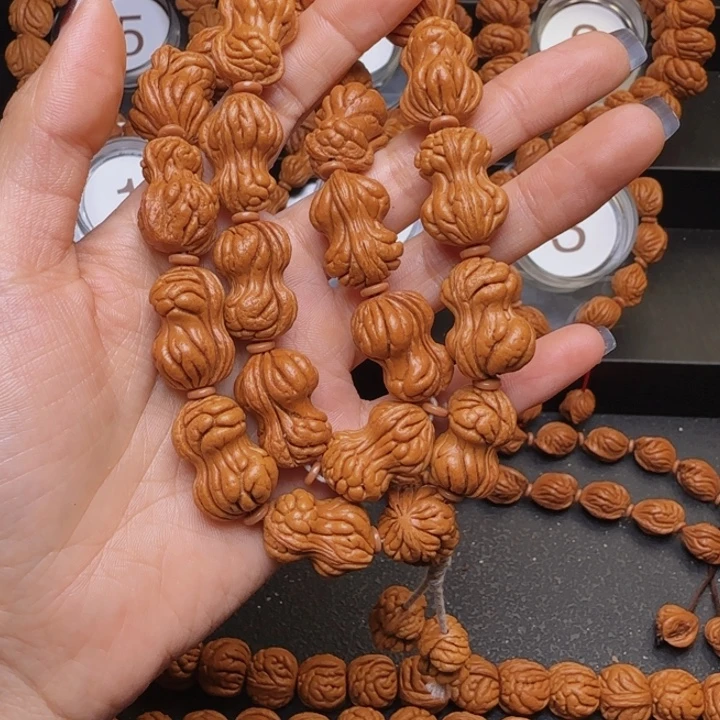 回***纯桃核手串花生手持