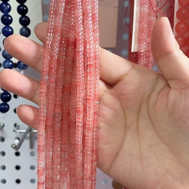 玛瑙/玉髓手链合金597西瓜红