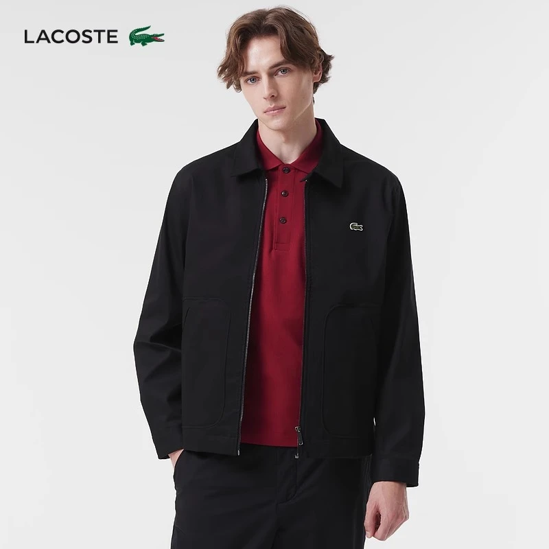 LACOSTE法国鳄鱼男装25春季新款欧若智性风翻领夹克外套|BH1159