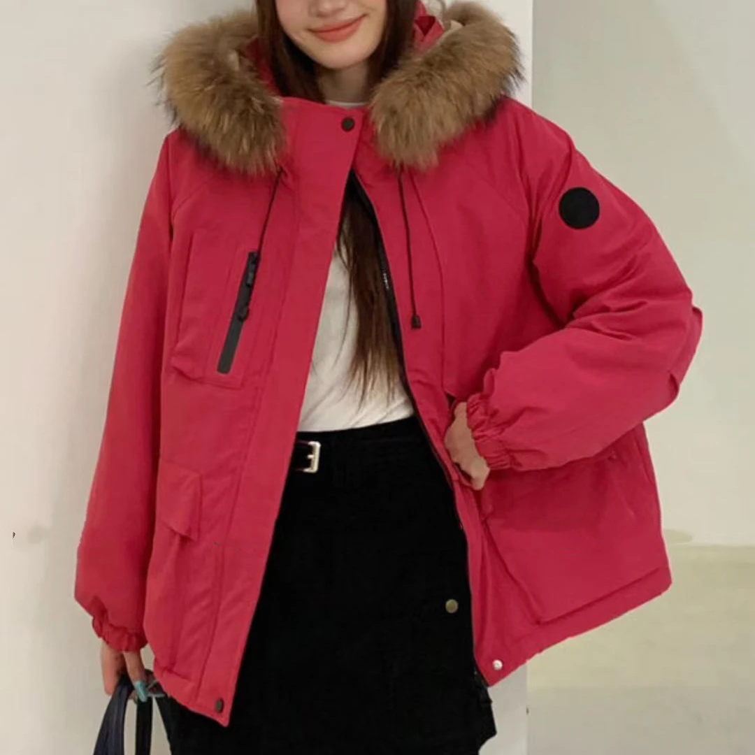 【双十二年终狂欢】 25-88237洋气连帽时尚短外套韩版宽松型