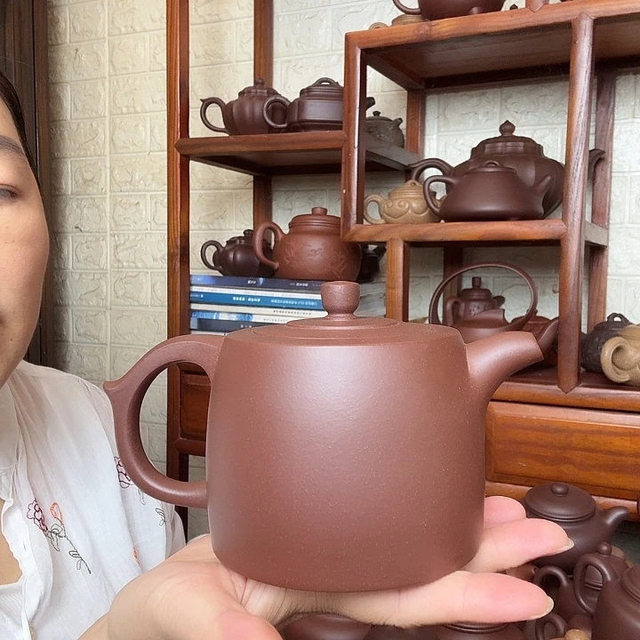 茶壶紫砂井兰460cc底槽清精工半手工。