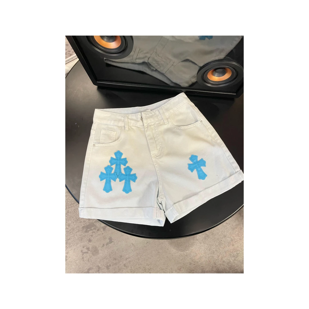 《An ni》【克】夏季新品复古时尚轻薄显瘦百搭蓝色牛仔短裤Ani-C112