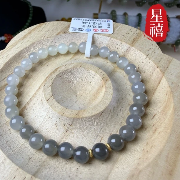 烟紫单圈手串气质百搭