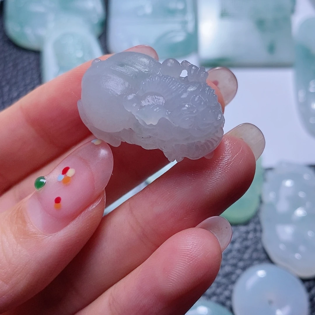 定制翡翠未镶嵌毛货付款后联系客服确认抛光