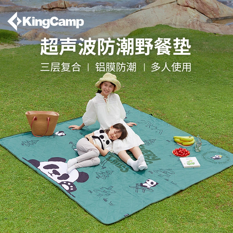 【KingCamp超声波熊猫野餐垫】户外露营多功能防潮方便郊游公园便携