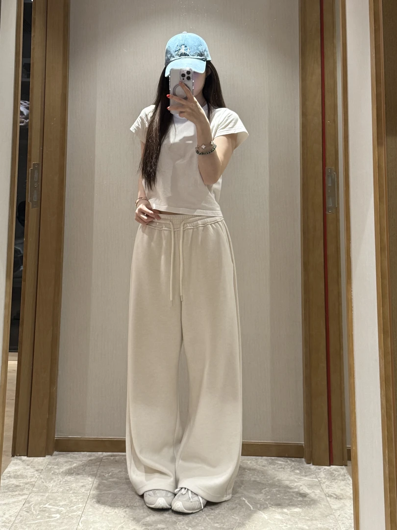 金饺子【 宅宅裤】 春秋 休闲懒人福音 慵懒抽绳垂坠感直筒裤