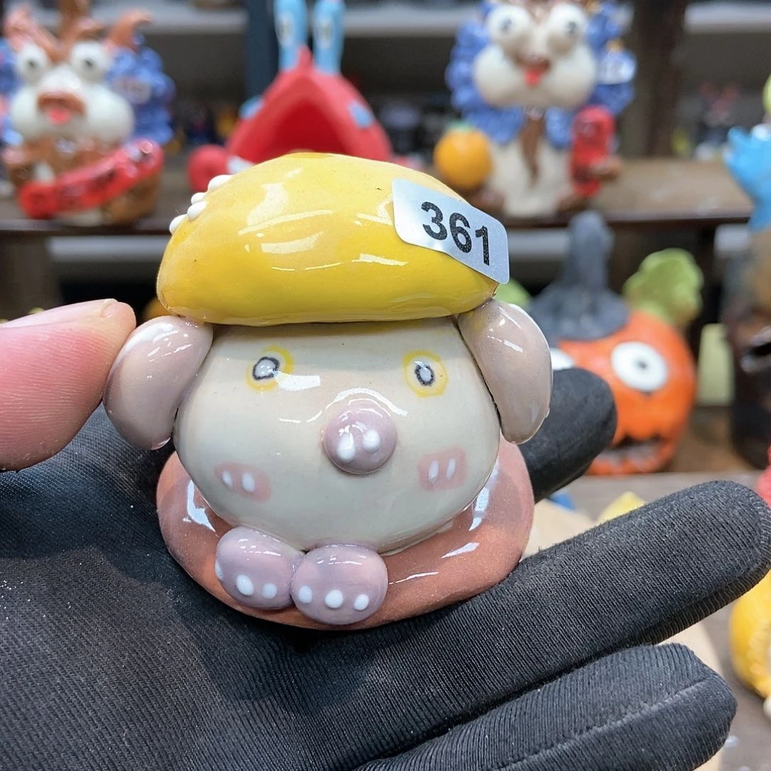 摆件直播间手工抽象陶瓷摆件361