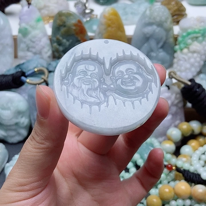 翡翠未镶嵌吊坠(不含链)1