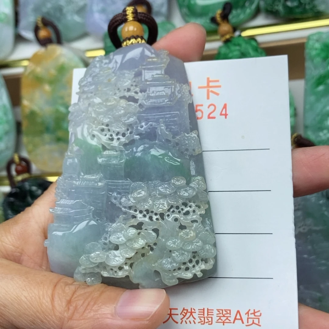 翡翠未镶嵌颈饰吊坠